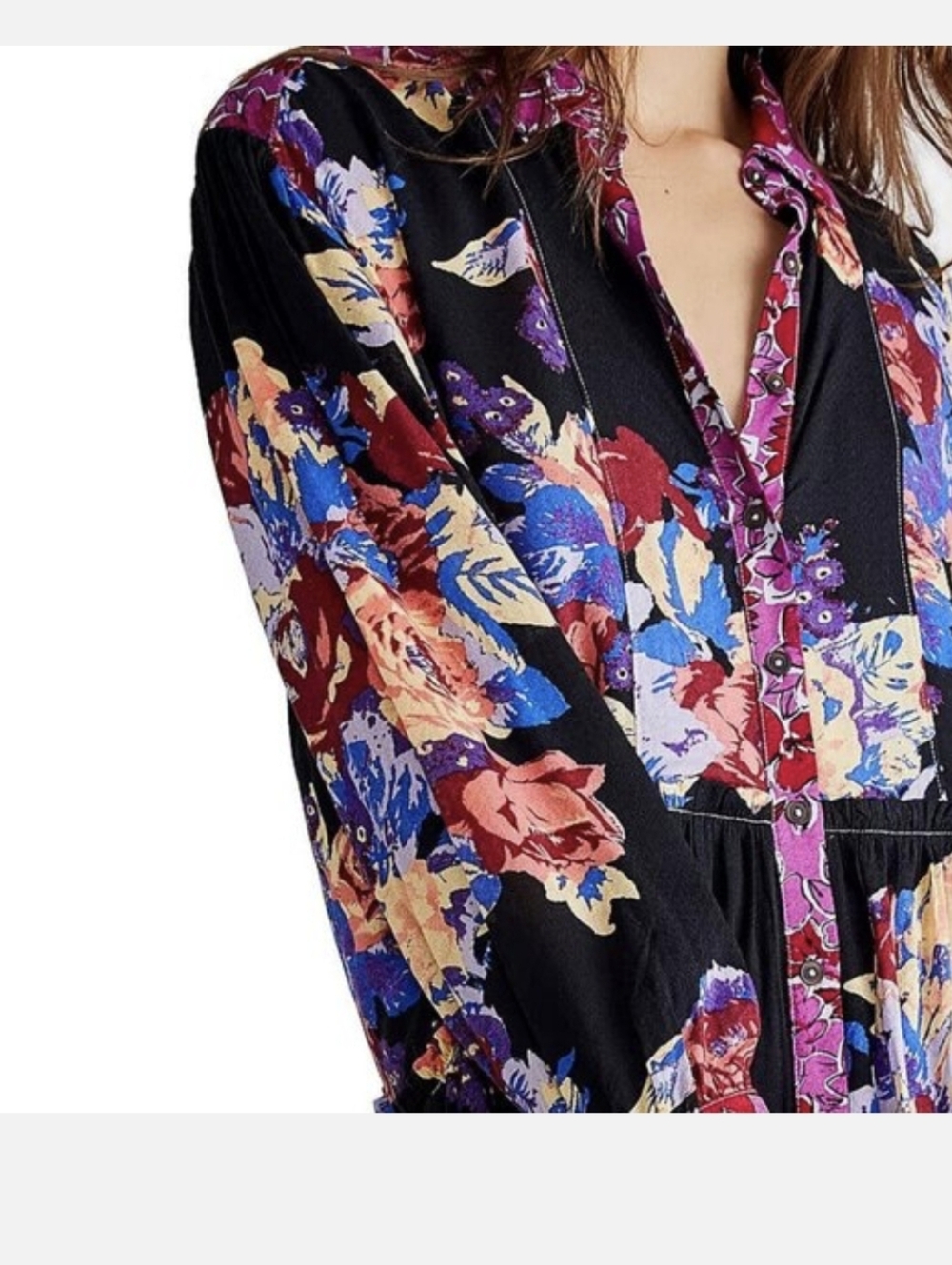 Free People - Brunch A Bunch Floral Tunic - Large - Picture 4 of 7